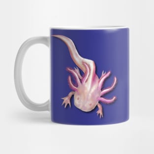 Illustrated Albino Axolotl Mug